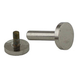 5/8" Flat Screw Post - Solid Brass/Nickel Plate 10pk