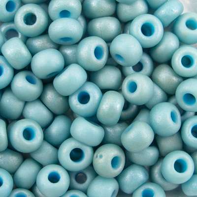 45-691251.SLC.jpg 6/0 Seed Beads - Matte Metallic Turquoise 20g Image