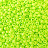15/0 Seed Beads - Duracoat Opaque Dyed Neon Green 8.2g