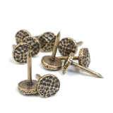 Upholstery Tack - Honeycomb Round, Antique Brass