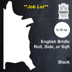 Hermann Oak Bridle Job Lot, Black Sq Ft