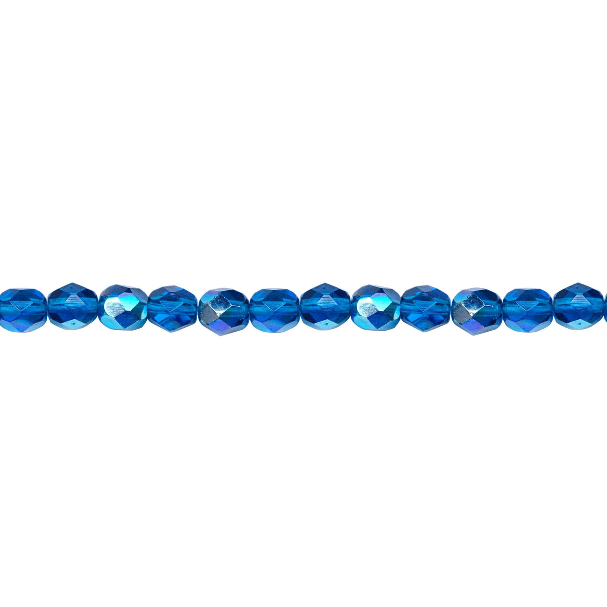 339-91.SLC.1.jpg 6mm Capri Blue AB Bead Strand - Firepolished Image