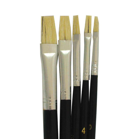 44-061.SLC.jpg Flat Brush Set - Asstorted 5pk Image