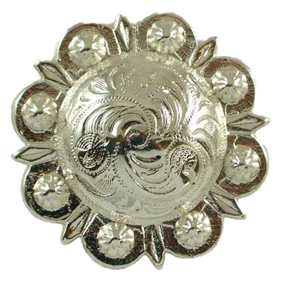 115-86007.SLC.jpg 1" Spiral Berry Concho - Silver Plate Image