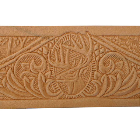 100-456803.SLC.02.jpg 1-1/2" Embossed Deer Name Space Belt Strip Image