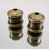 10mm Hammered Bead Cap - Antique Gold Plate