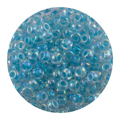 4569269.SLC.jpg 6/0 Seed Beads - Glacier Blue Lined Crystal AB 20g Image