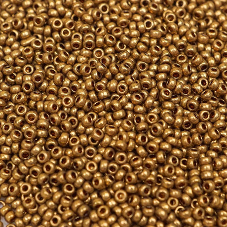 45-159457.SLC.1.jpg 15/0 Seed Beads - Metallic Light Bronze 8.2g Image