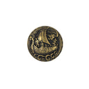 Antique Brass Drakkar Screw Back Concho