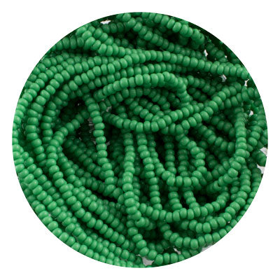 26110218.SLC.jpg 11/0 Seed Beads - Opaque Green 22g Image
