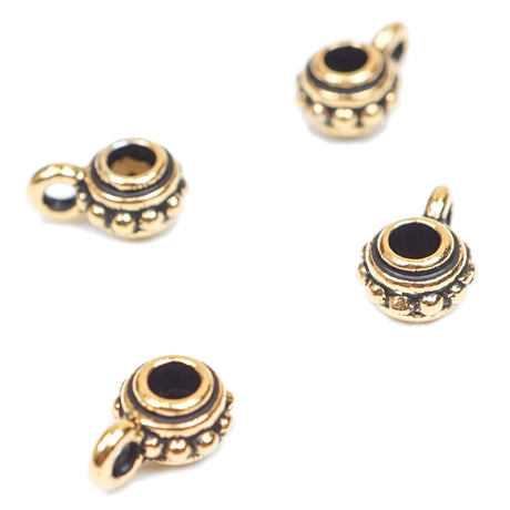 244-550926.SLC.1.jpg 6mm Beaded Bail - Gold Plate 4pk Image