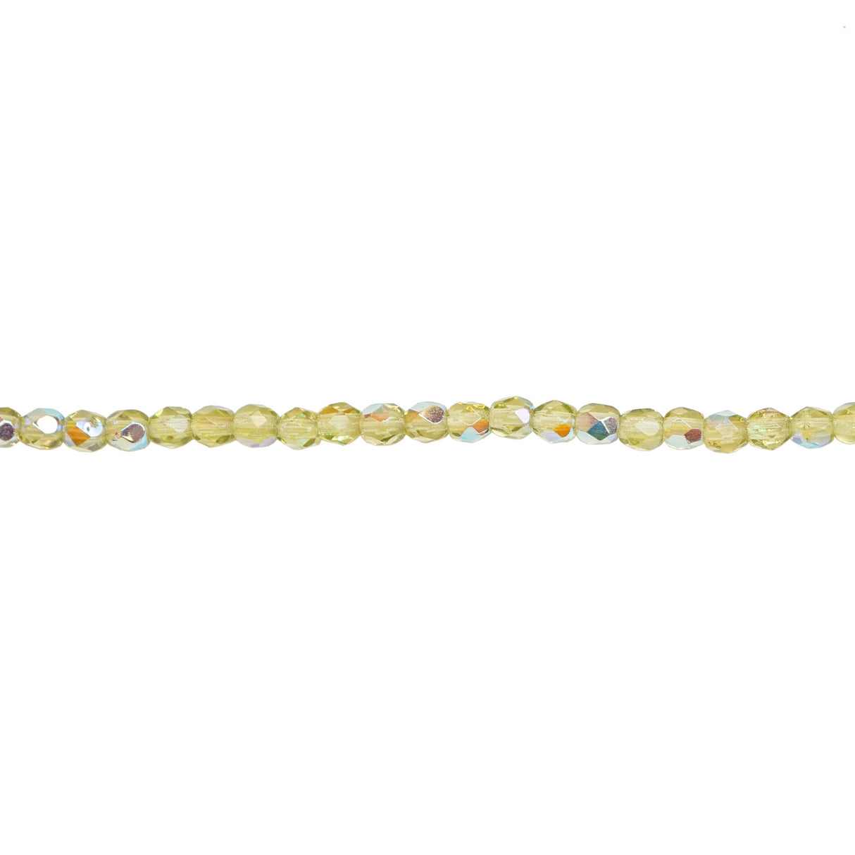 339-25.SLC.1.jpg 3mm Olivine AB Bead Strand - Firepolished Image