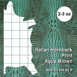 665-1508.SLC.4.jpg Italian Hornback Embossed Side - Aqua Brown Image