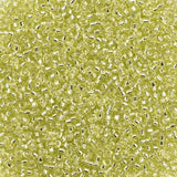 15/0 Seed Beads - Silver Lined Chartreuse 10g