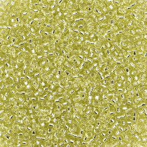 15/0 Seed Beads - Silver Lined Chartreuse 10g