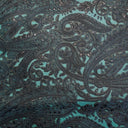 Aegean Teal Paisley Embossed Cow