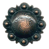 1" Spiral Berry Concho - Copper