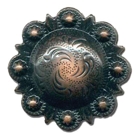 1" Spiral Berry Concho - Copper