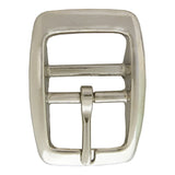 1" Double Bar Center Bar Buckle - Nickel Plate