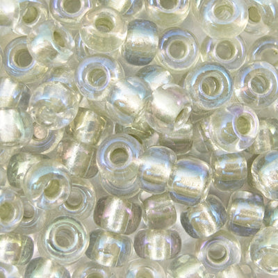 45-692604.SLC.jpg 6/0 Seed Beads - Pale Lime Lined Crystal 20g Image
