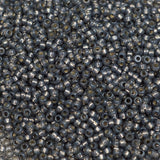 15/0 Seed Beads - Duracoat Silver Lined Smokey Gray 8.2g