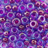 6/0 Seed Beads - Fuchsia Aqua Luster 20g