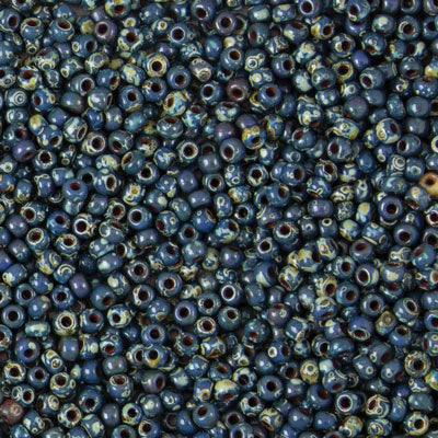 45-1194516.SLC.jpg 11/0 Seed Beads - Picasso Montana Matte 22g Image