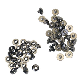 1/8" Open Back Screw Posts - Gunmetal - 100pk