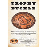 144-458202.SLC.1.jpg Oval Trophy Buckle Kit Veg Tan Brown Lace Image