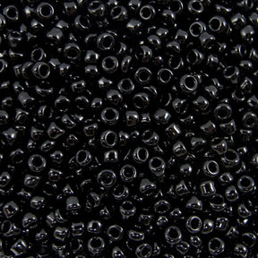 10/0 Glass Seed Beads - Black 20g