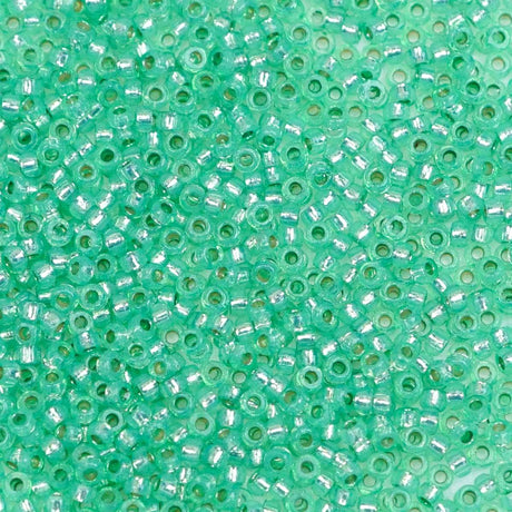 45-1594240.SLC.1.jpg 15/0 Seed Beads - Duracoat Silver Lined Mint Green 8.2g Image