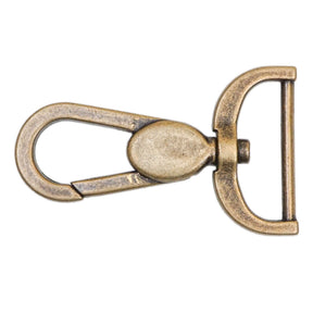 1 1/4" Deco Push Gate Swivel Snap - Antique Brass