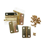 Brass Hinge w/Screws - 6pk