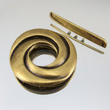34mm Circular Wave Toggle - Gold Plate