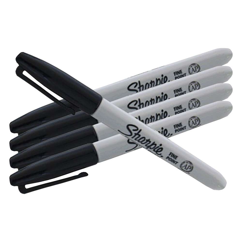 298-208302.SLC.jpg 5pk Black Sharpie Marker 5pk Image