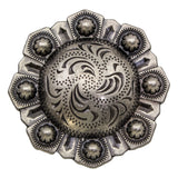 Octagon Berry Concho - OldSilver