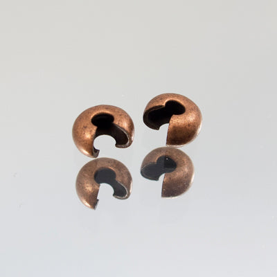 229-152.SLC.jpg 4mm Antique Copper Crimp Cover -12pk Image