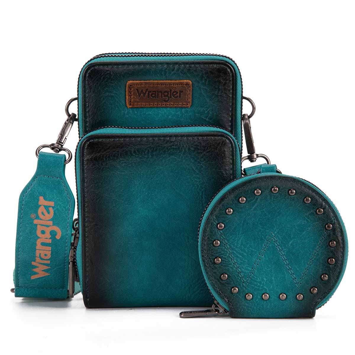 WCCP.Turquoise.01.jpg Wrangler Crossbody Cellphone Purse Image