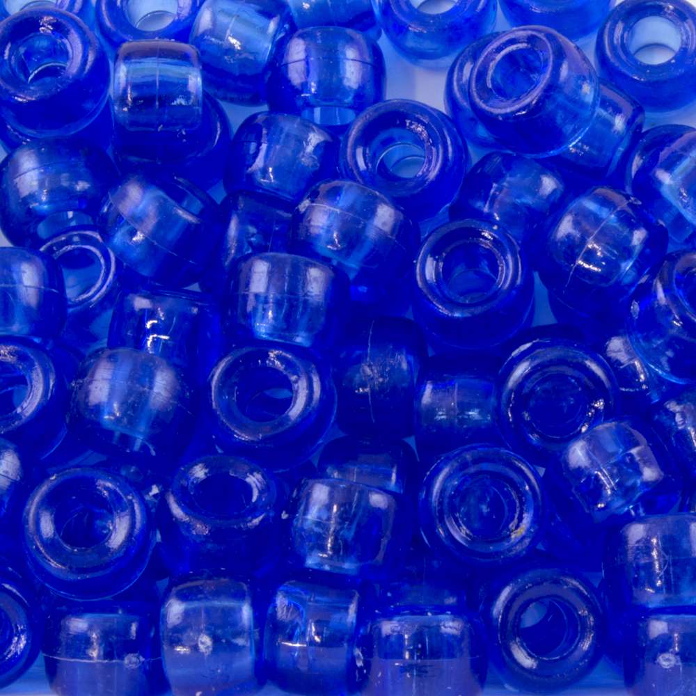 229-203.SLC.jpg Blue Transparent Pony Beads - 150pk Image