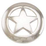 1 ¼" Star Concho - Shiny Silver Plate