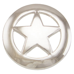 1 ¼" Star Concho - Shiny Silver Plate