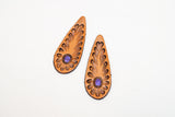 100-1049.SLC.2.jpg Medium Teardrop Veg Tan Earring - 6 Pair Image