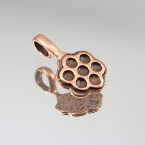 Flower Glue-on Bail - Antique Copper