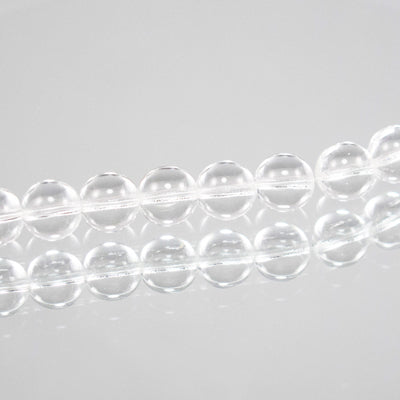 222-4137.SLC.jpg 8mm Clear Round Glass Bead Strand Image