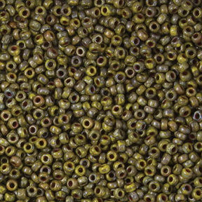 11/0 Seed Beads - Picasso Opaque Yellow 22g