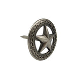 1" Star Barbwire Tack - Old Silver 25pk
