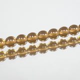 6mm Brown Round Glass Bead Strand