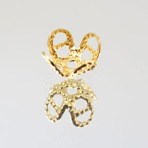 Small Filigree Beadcap - Gold Plate 24pk
