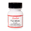 Flat White Angelus Leather Acrylic Paint, 1-ounce size, flat view