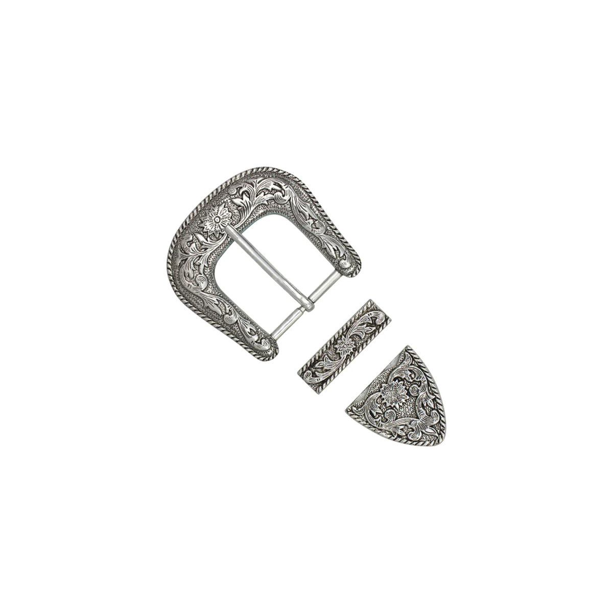 378-1168600.SLC.default.jpg Victoria Buckle Set - Antique Silver Plate 1 ¼" Image